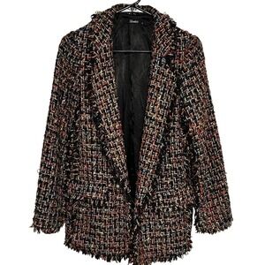 Kosmios Multicolor Fringe‎ Blazer Jacket Women's Size S
